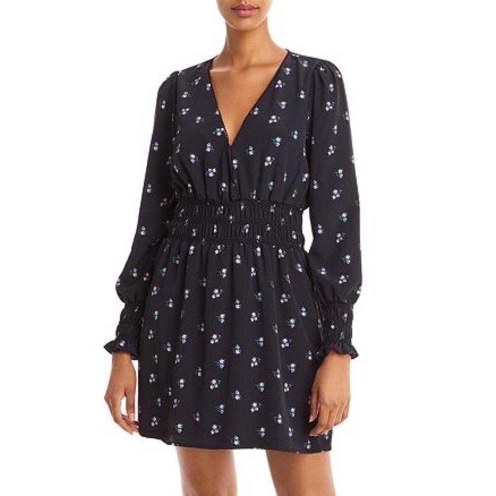 WAYF Delancy Smocked Waist Mini Dress